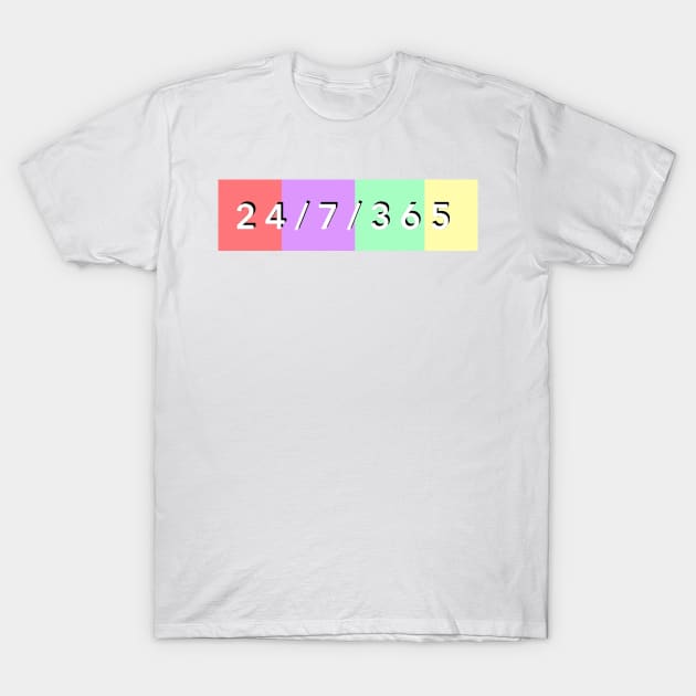 24/7/365 Surfaces T-Shirt by mansinone3